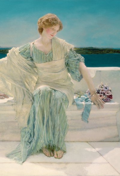 No me preguntes más, 1906 (detalle) de Lawrence Alma Tadema